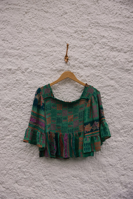Joelyn Silk Smock Blouse -  L -  123