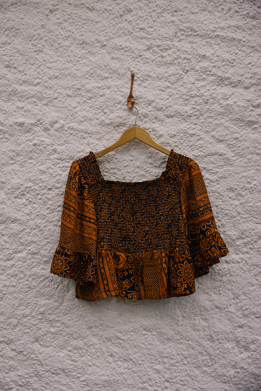 Joelyn Silk Smock Blouse -  L -  126