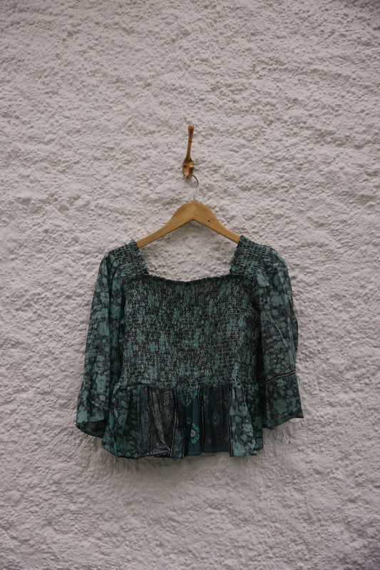 Joelyn Silk Smock Blouse -  L -  127