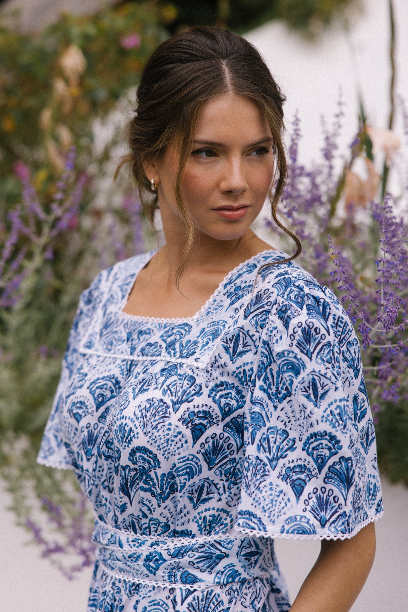 Sea Shell Angie Dress - Blue