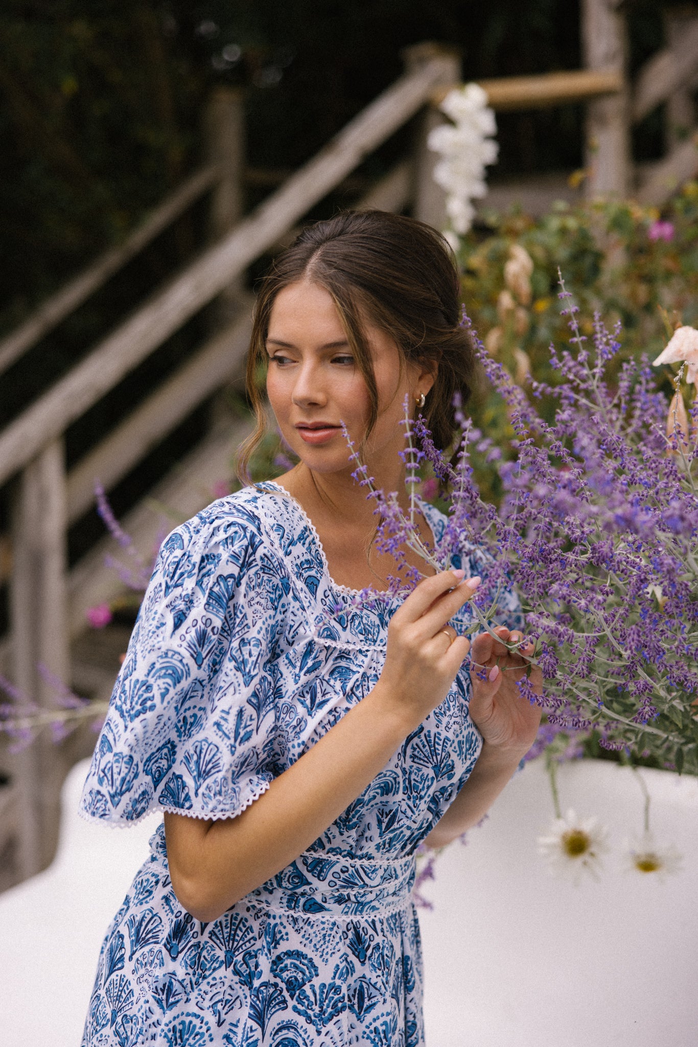 Sea Shell Angie Dress - Blue