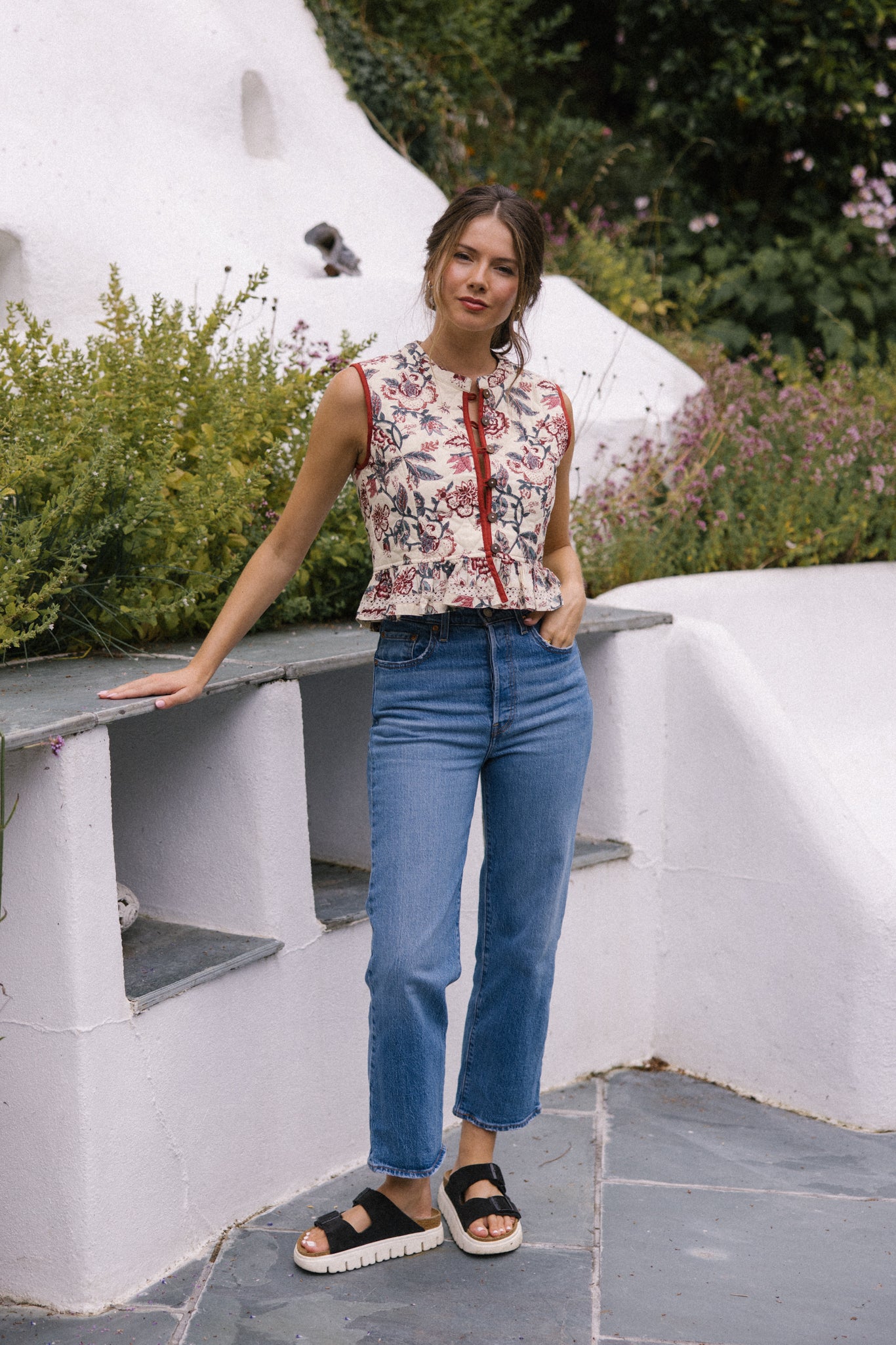 Carlota Waistcoat - Vintage Rose
