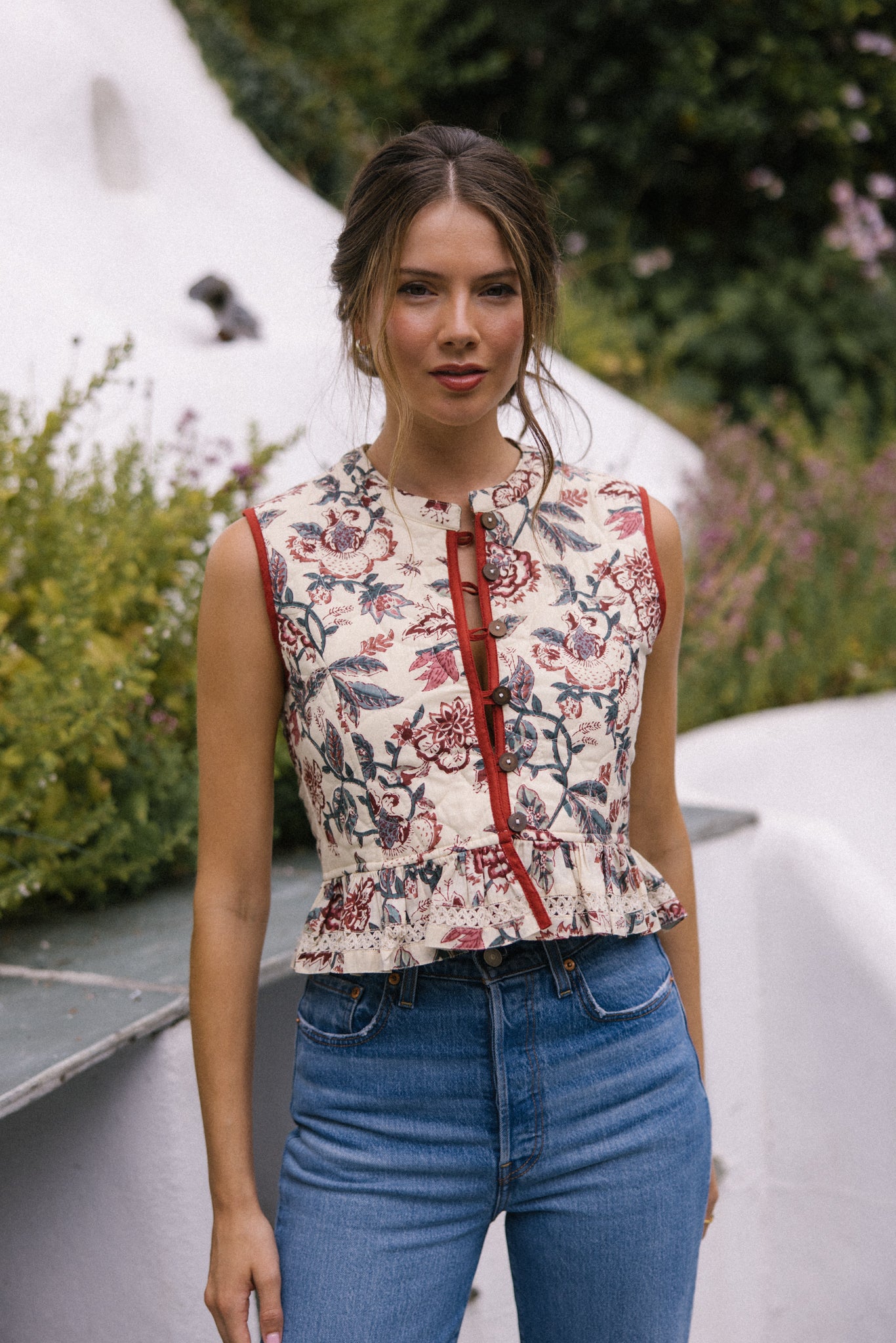 Carlota Waistcoat - Vintage Rose