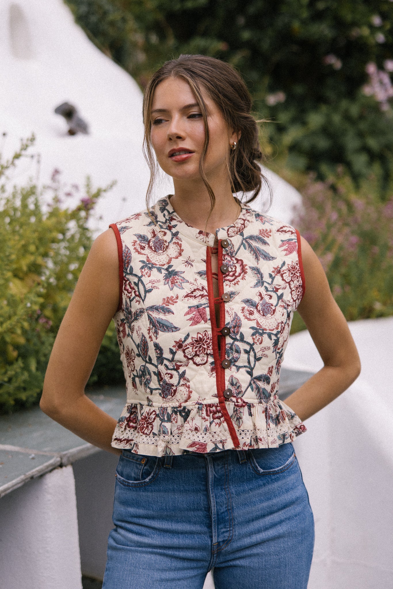 Carlota Waistcoat - Vintage Rose