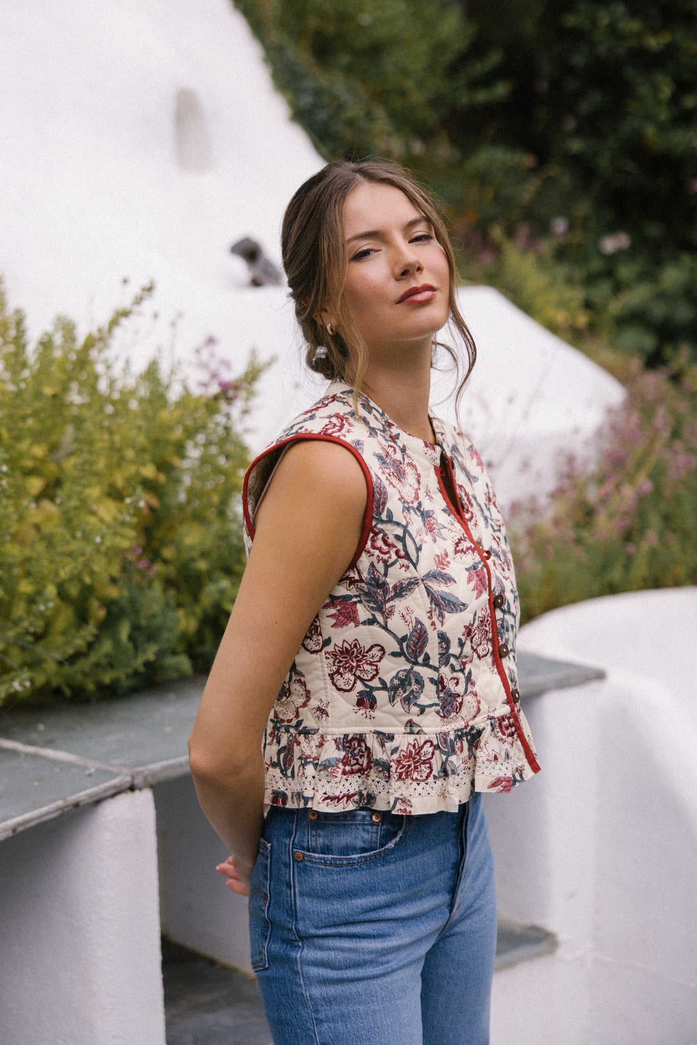 Carlota Waistcoat - Vintage Rose
