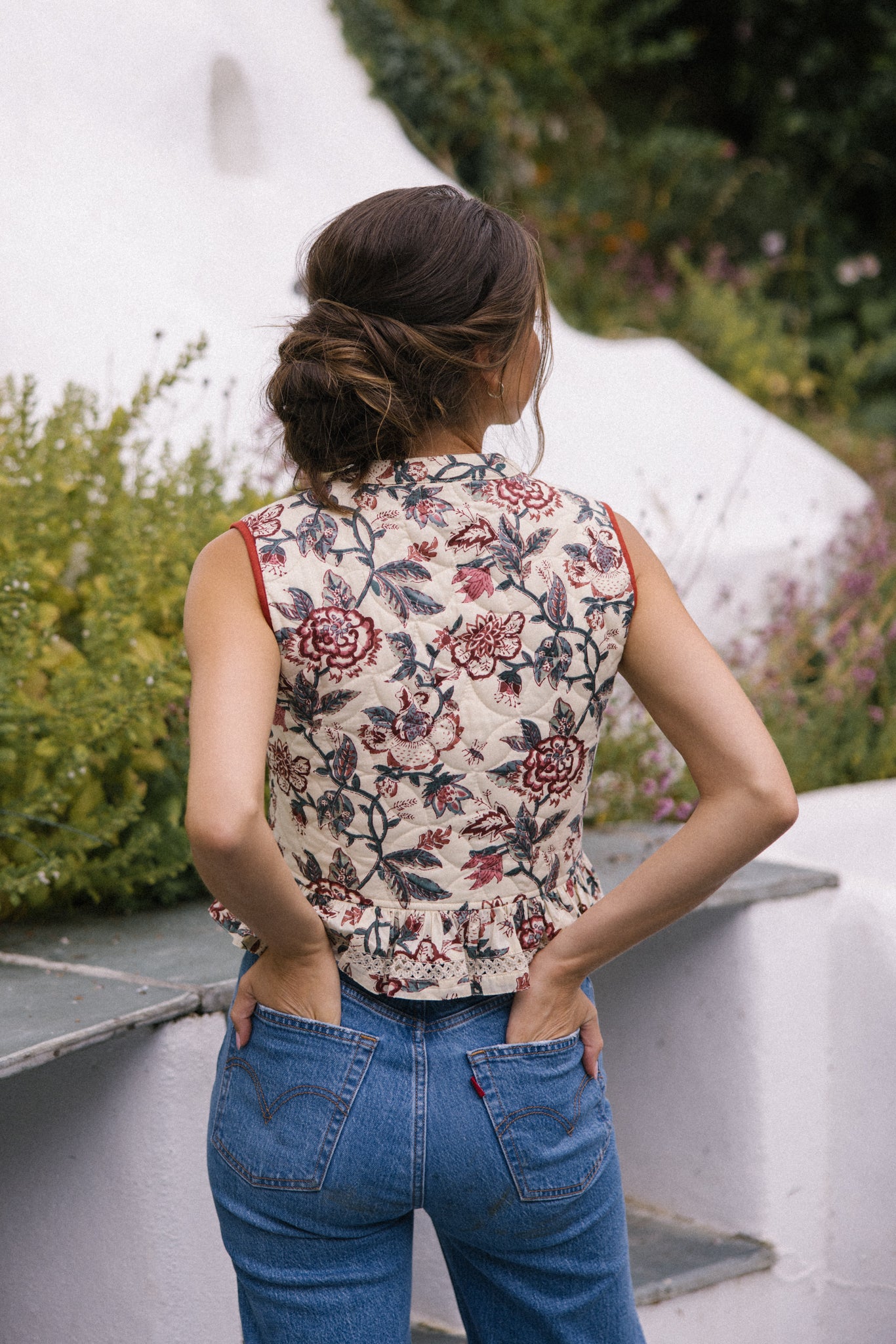 Carlota Waistcoat - Vintage Rose