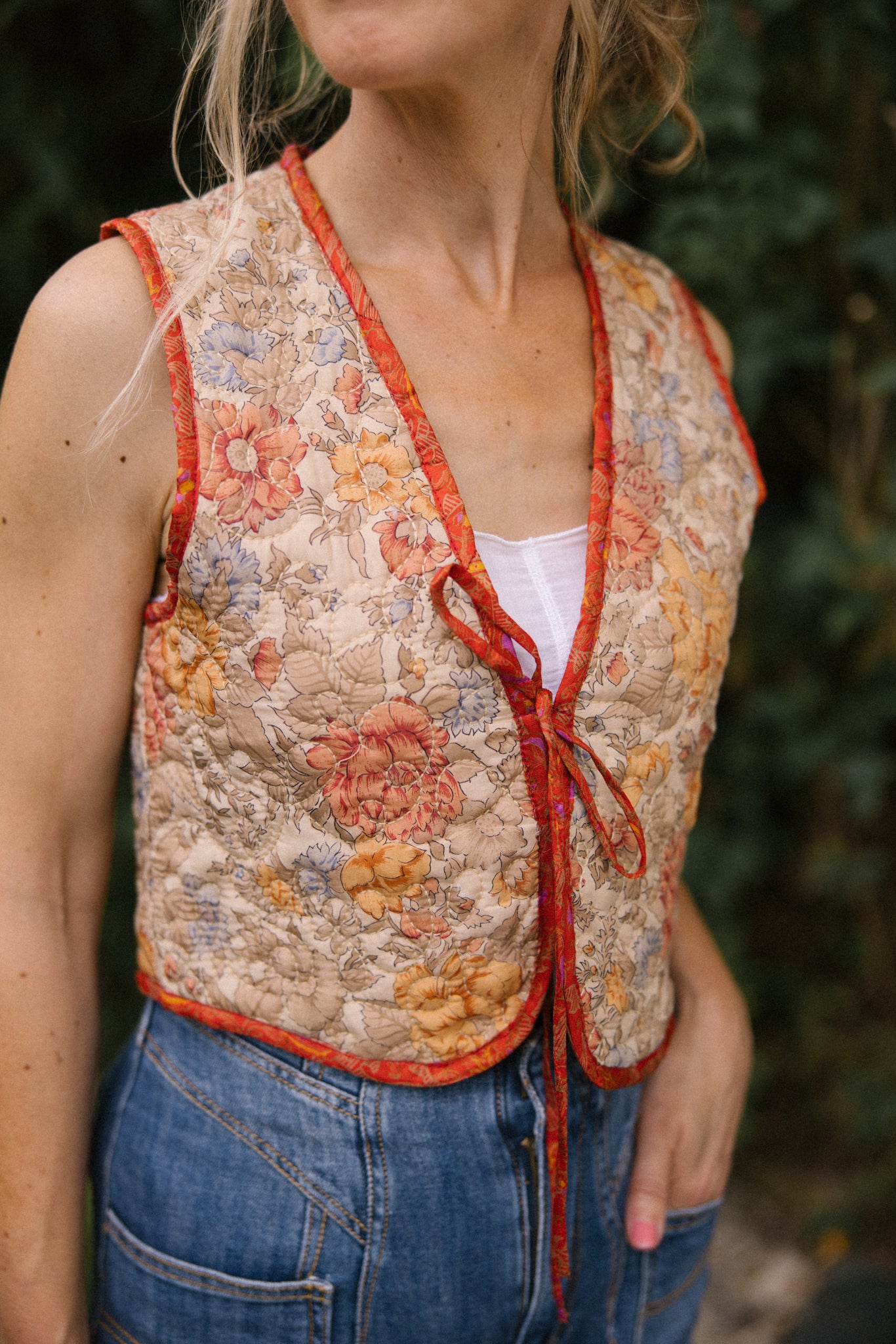 Melissa Silk Reversible Waistcoat S - 002