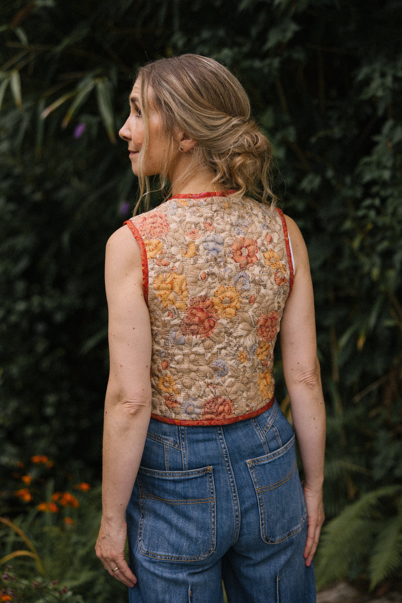 Melissa Silk Reversible Waistcoat S - 002