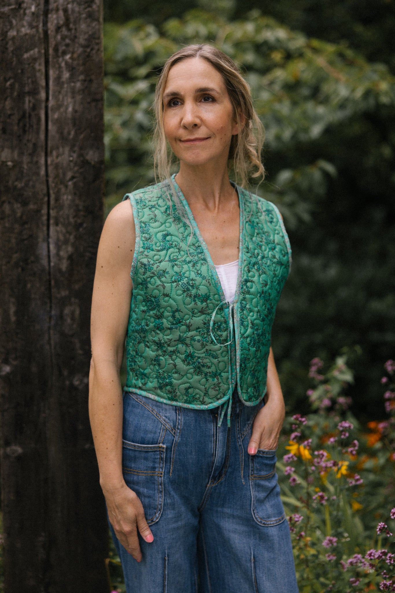 Melissa Silk Reversible Waistcoat S - 001