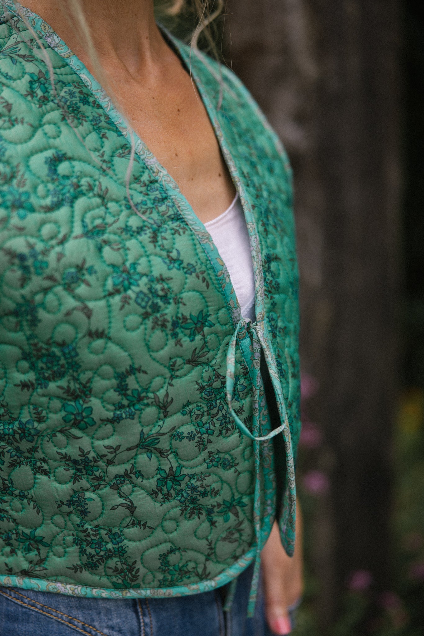 Melissa Silk Reversible Waistcoat S - 001