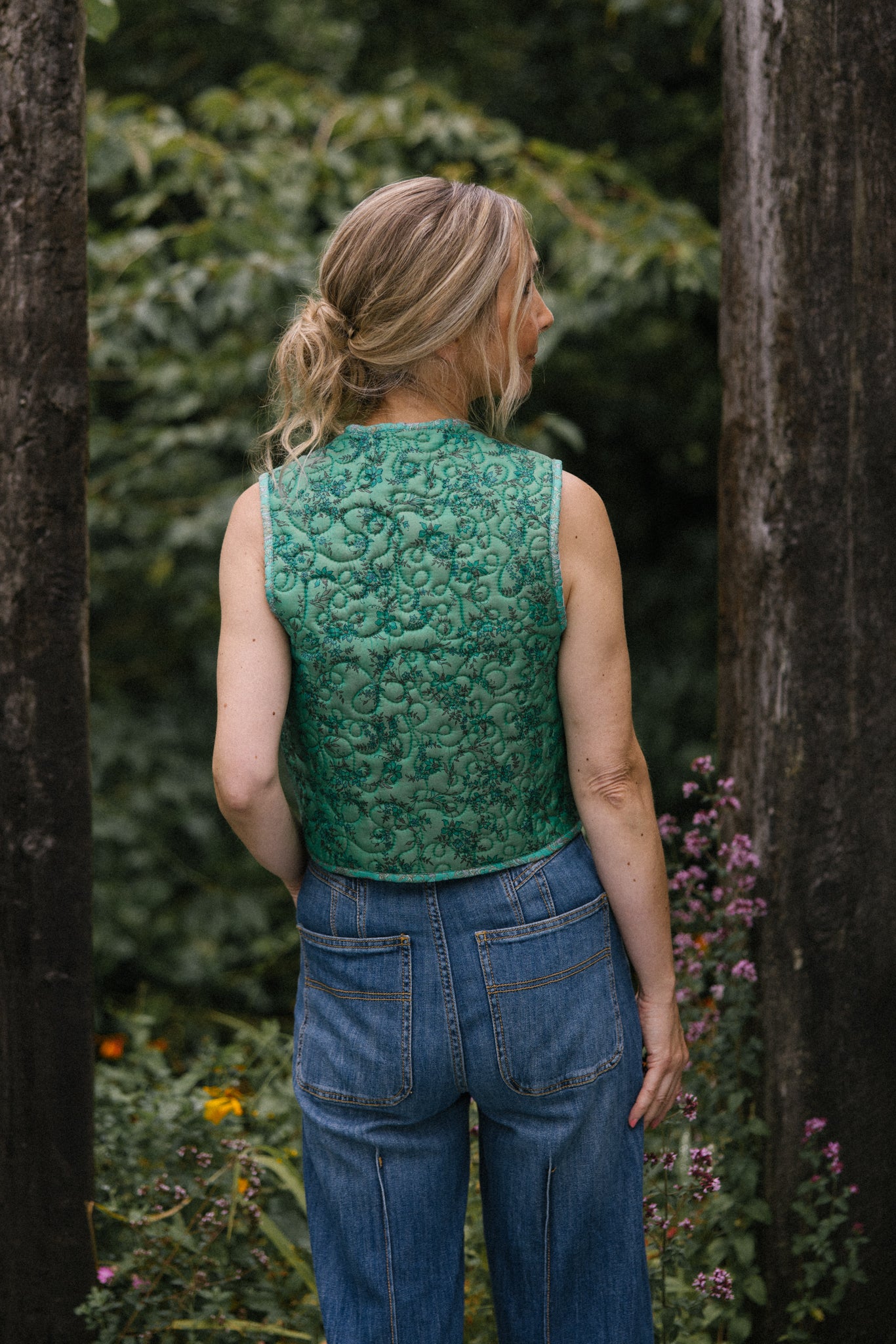 Melissa Silk Reversible Waistcoat S - 001
