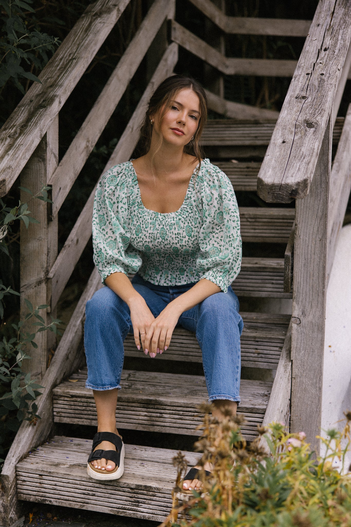 Mona Smock Top - Petala Green