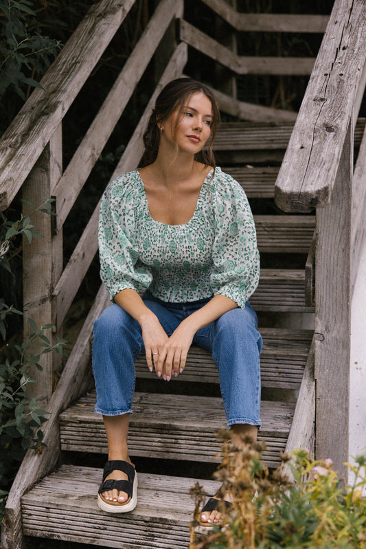 Mona Smock Top - Petala Green