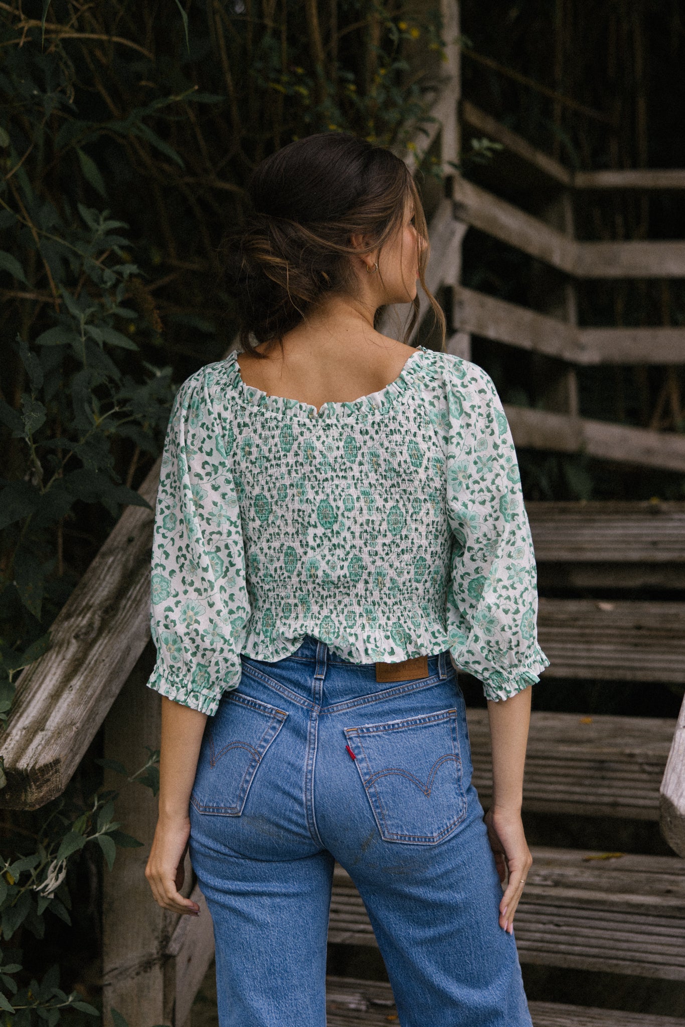 Mona Smock Top - Petala Green