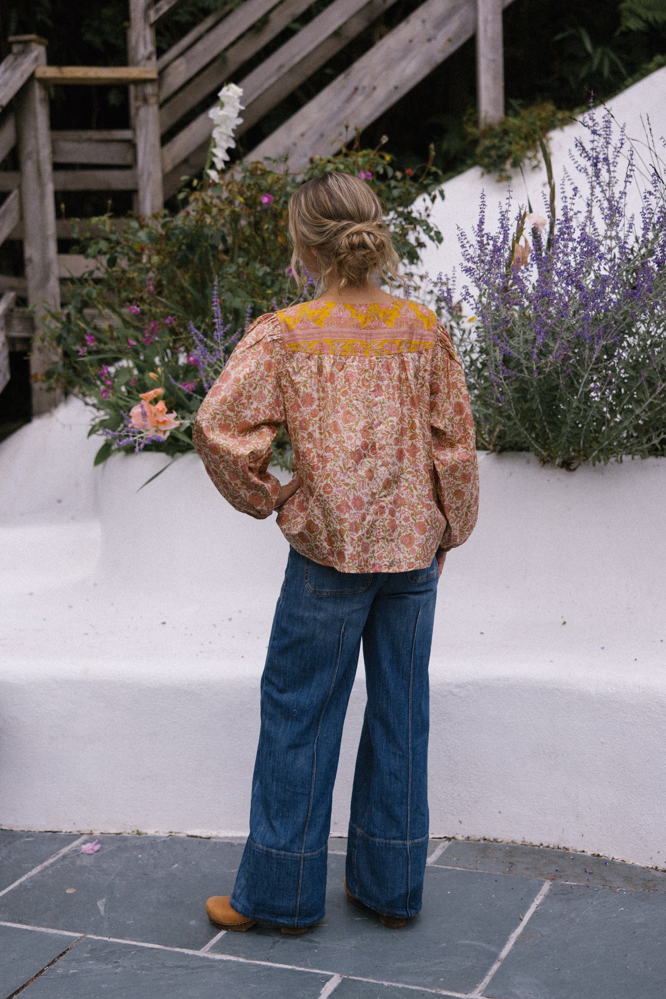 Lolita Embroidered Silk Blouse S - 01