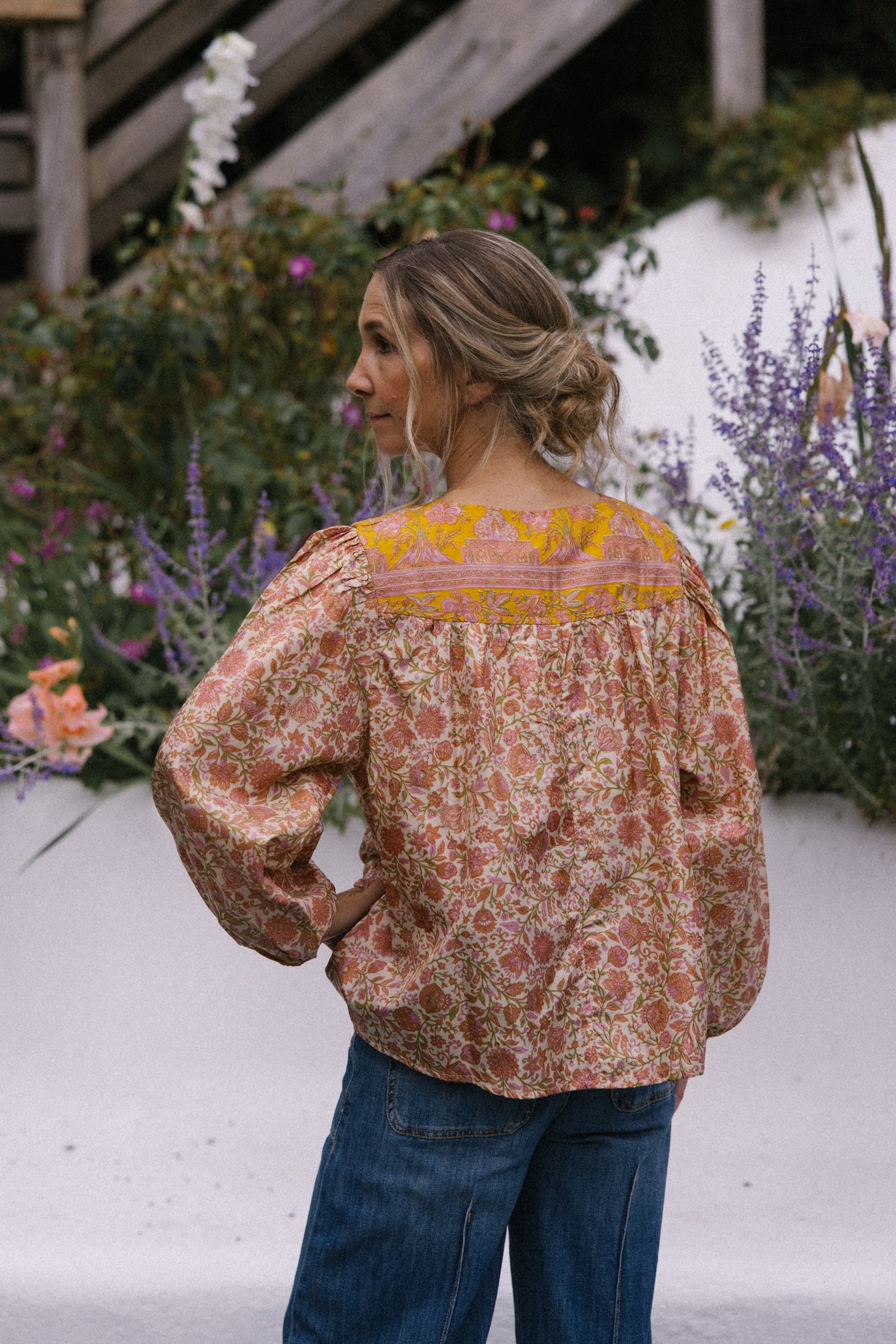 Lolita Embroidered Silk Blouse S - 01