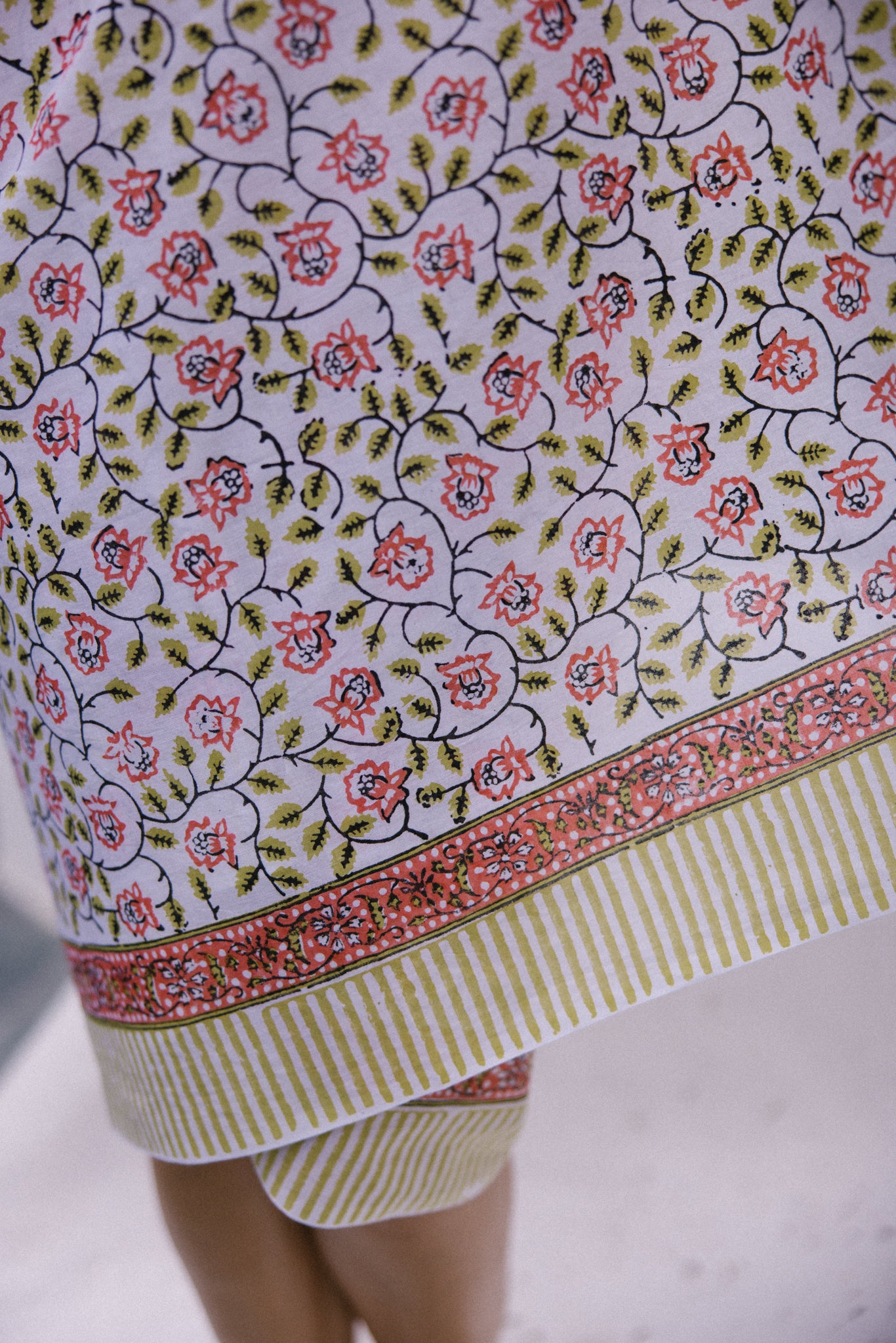Sarong - Lime & Floral