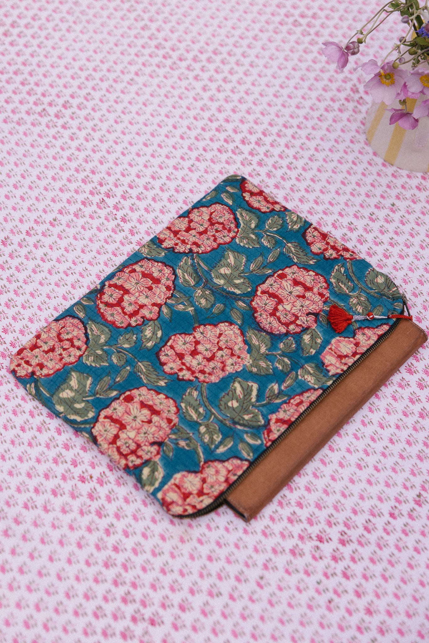Laptop/iPad Case - Teal Floral