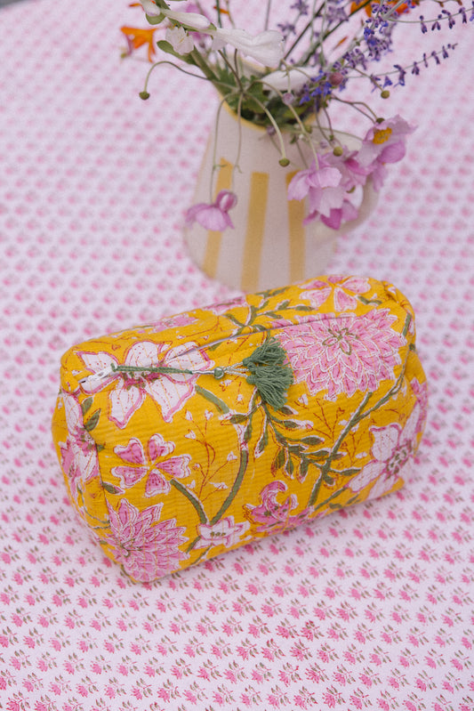 Washbag - Marigold Print