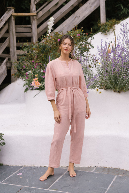 Rosie Jumpsuit - Dusky Pink