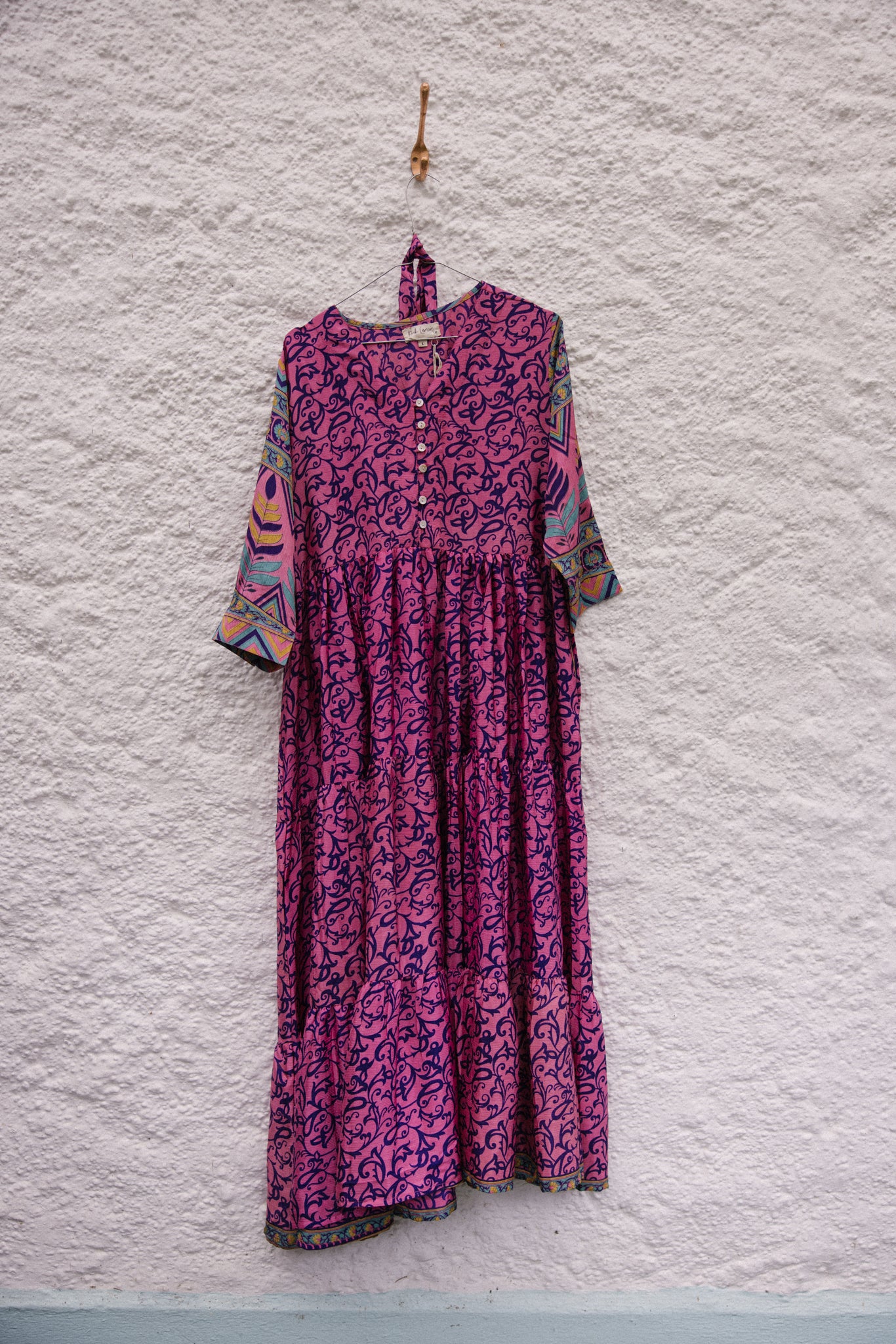 Prairie V-neck Silk Dress L - 017