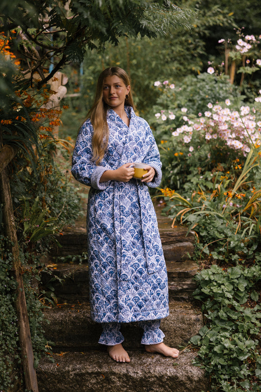Quilted Dressing Gown - Sea Shell - AVAILABLE FOR PRE-ORDER