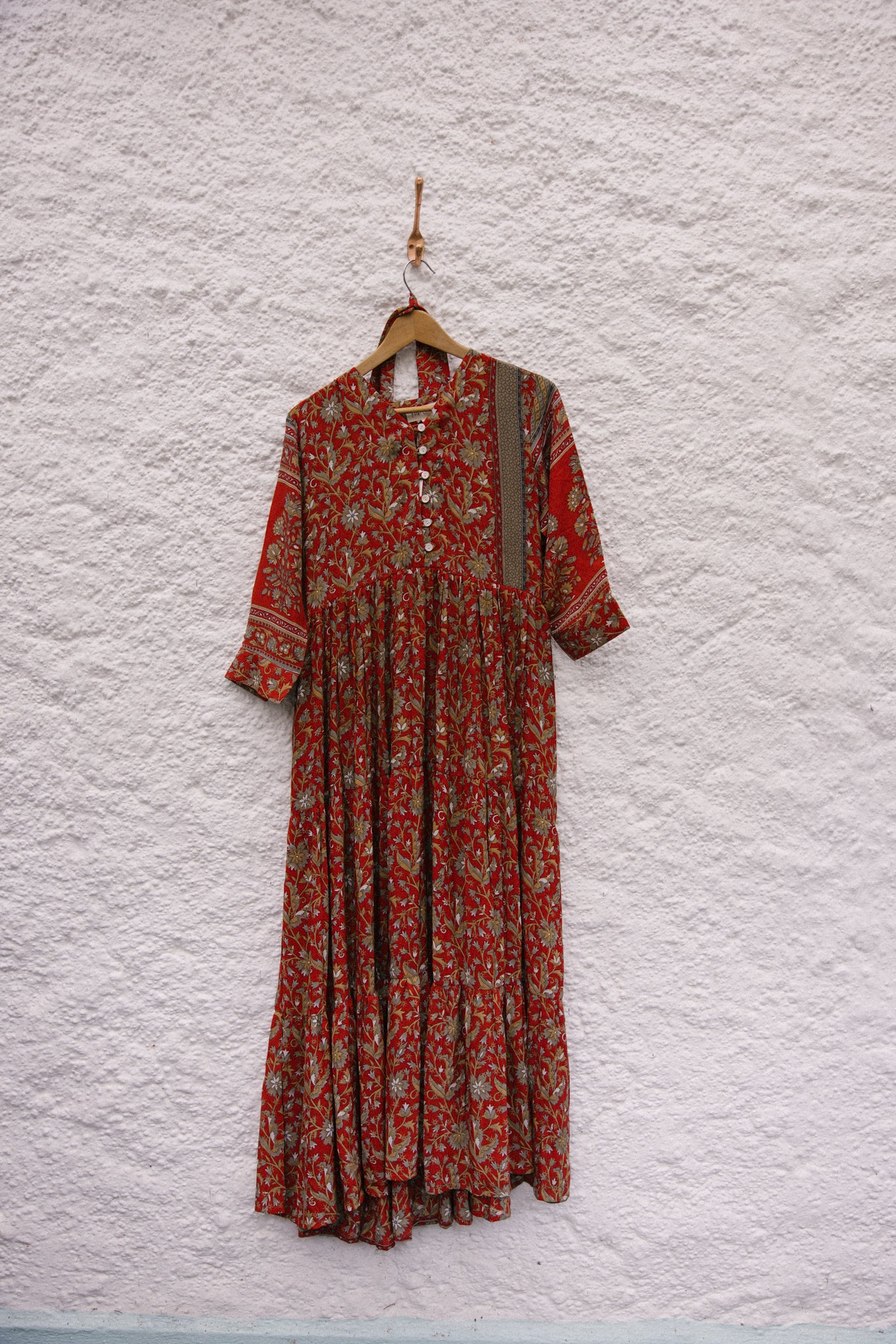 Prairie V-neck Silk Dress S - 026