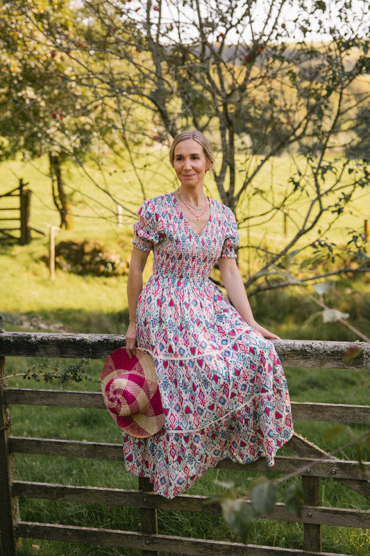 Penny Ikat Smock Dress