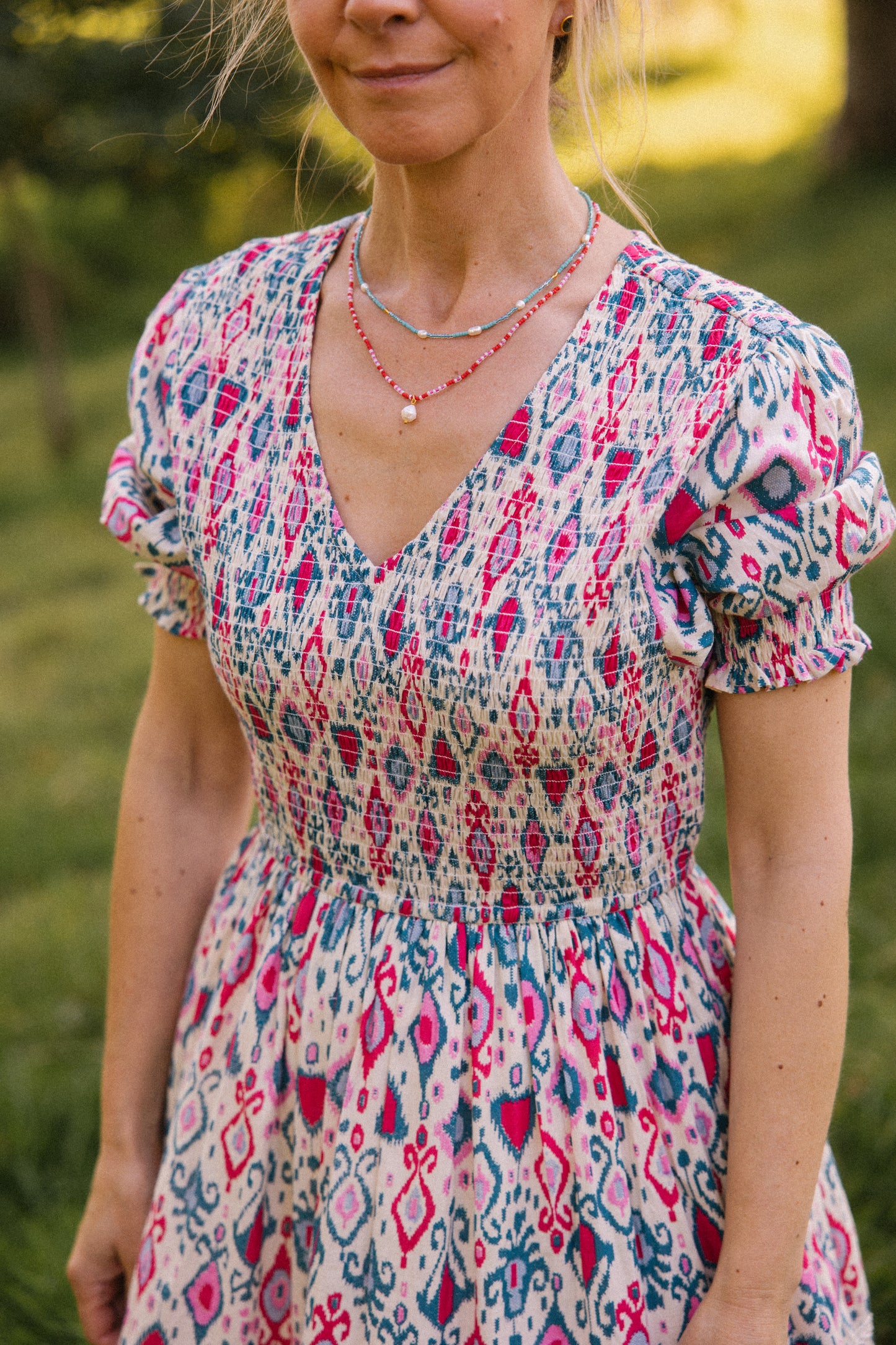 Penny Ikat Smock Dress