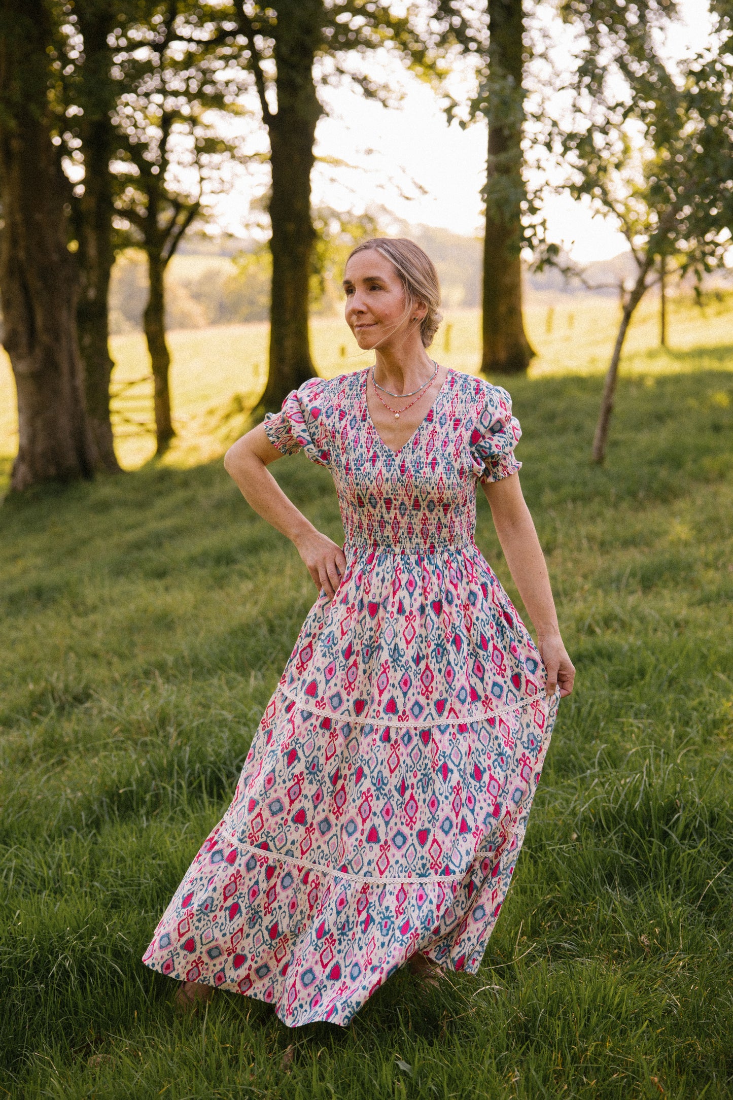 Penny Ikat Smock Dress