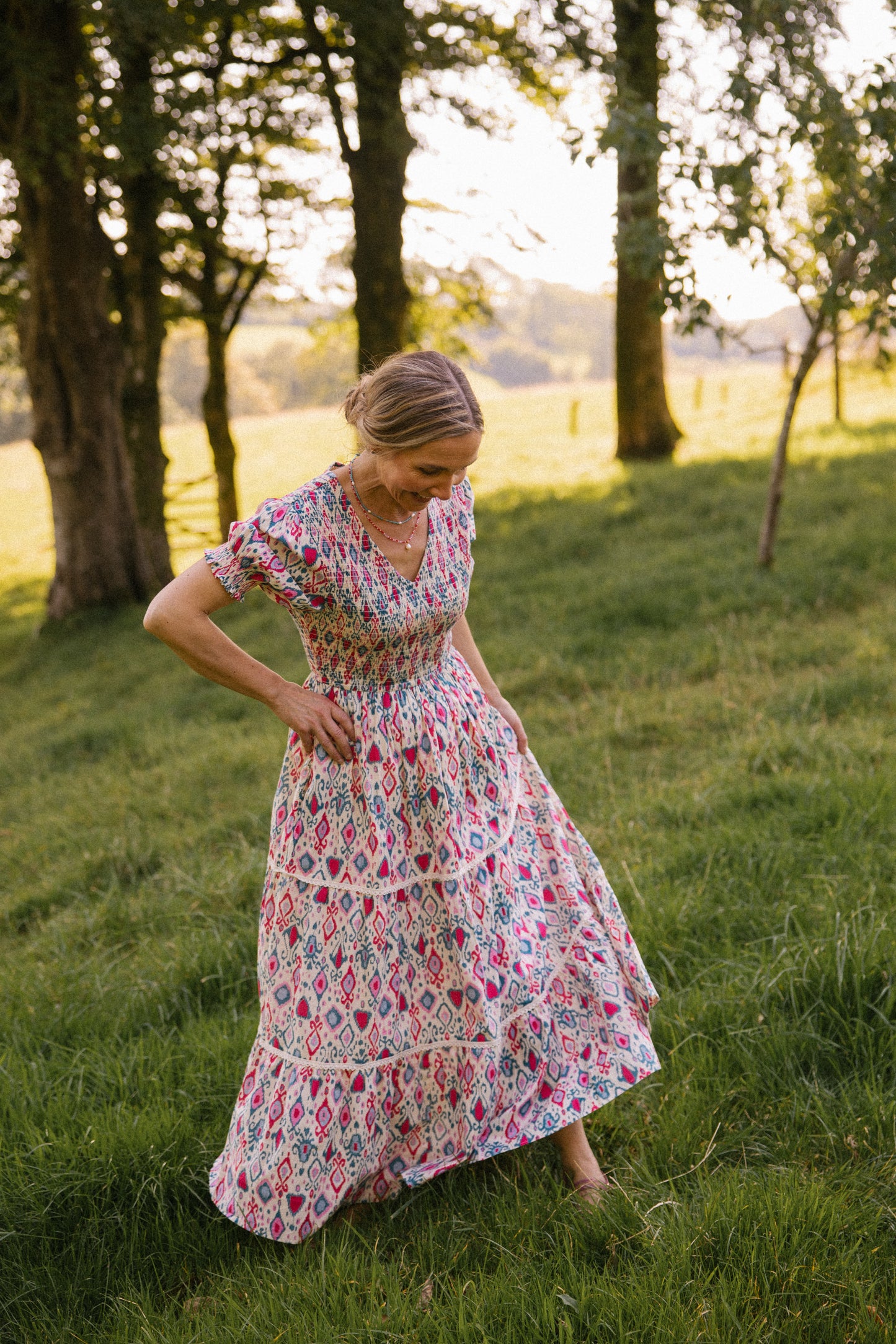 Penny Ikat Smock Dress