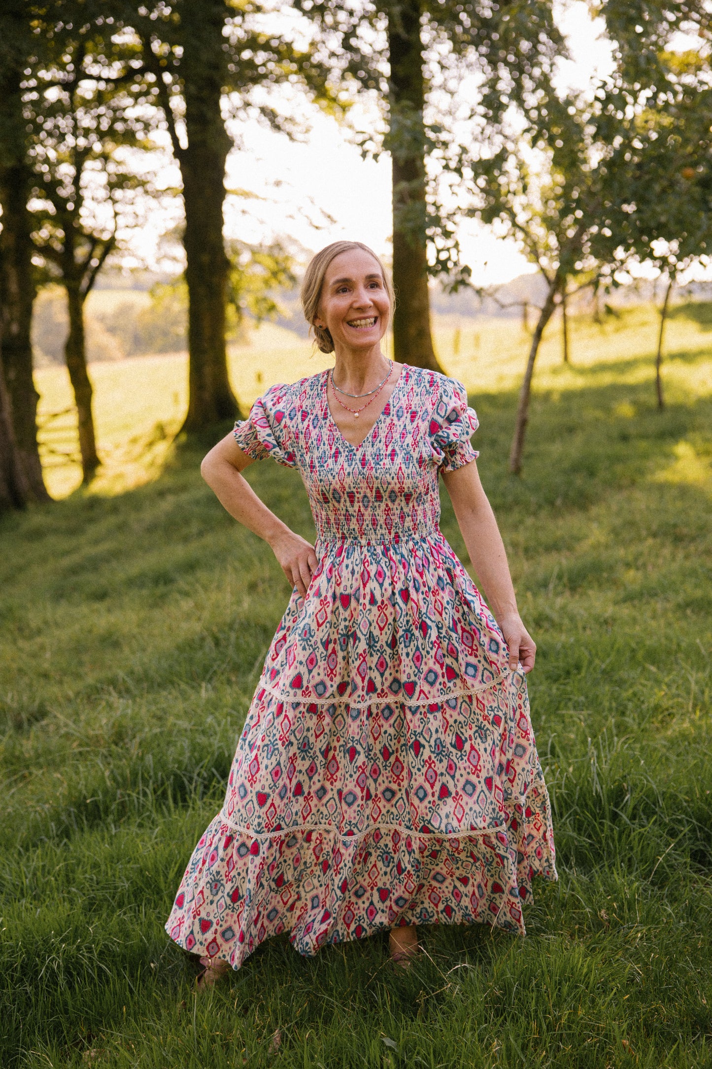 Penny Ikat Smock Dress