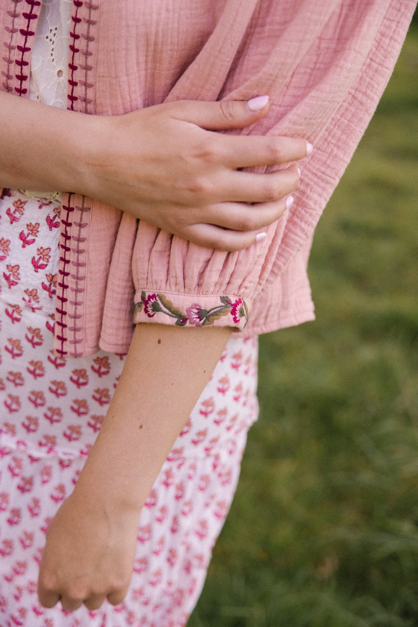 Rosie Bolero Jacket - Dusky Pink