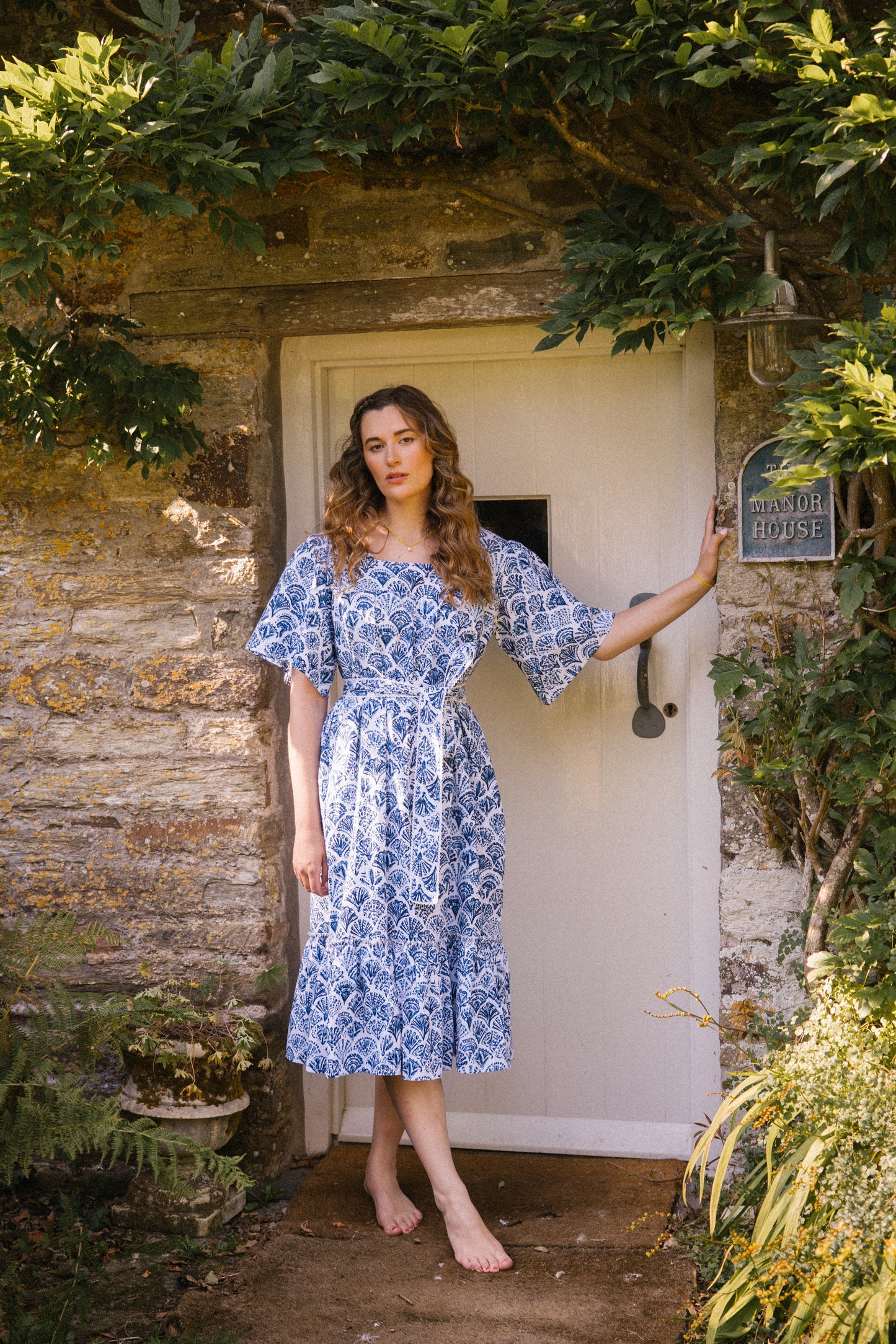 Sea Shell Angie Dress - Blue