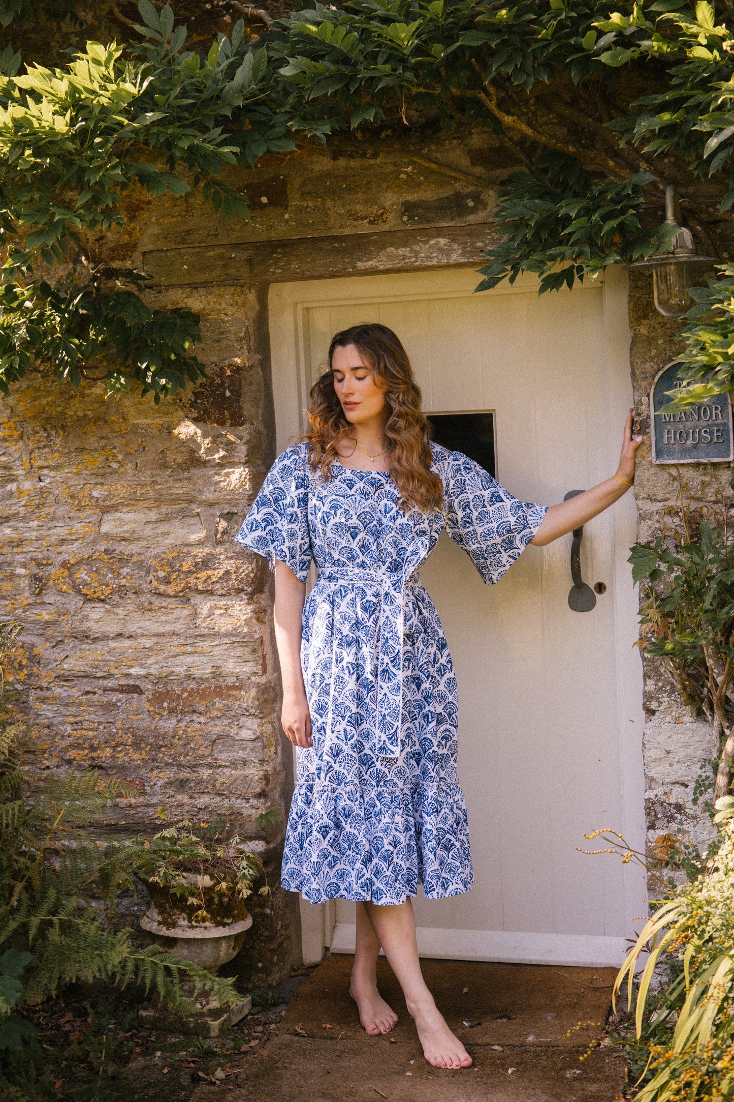Sea Shell Angie Dress - Blue