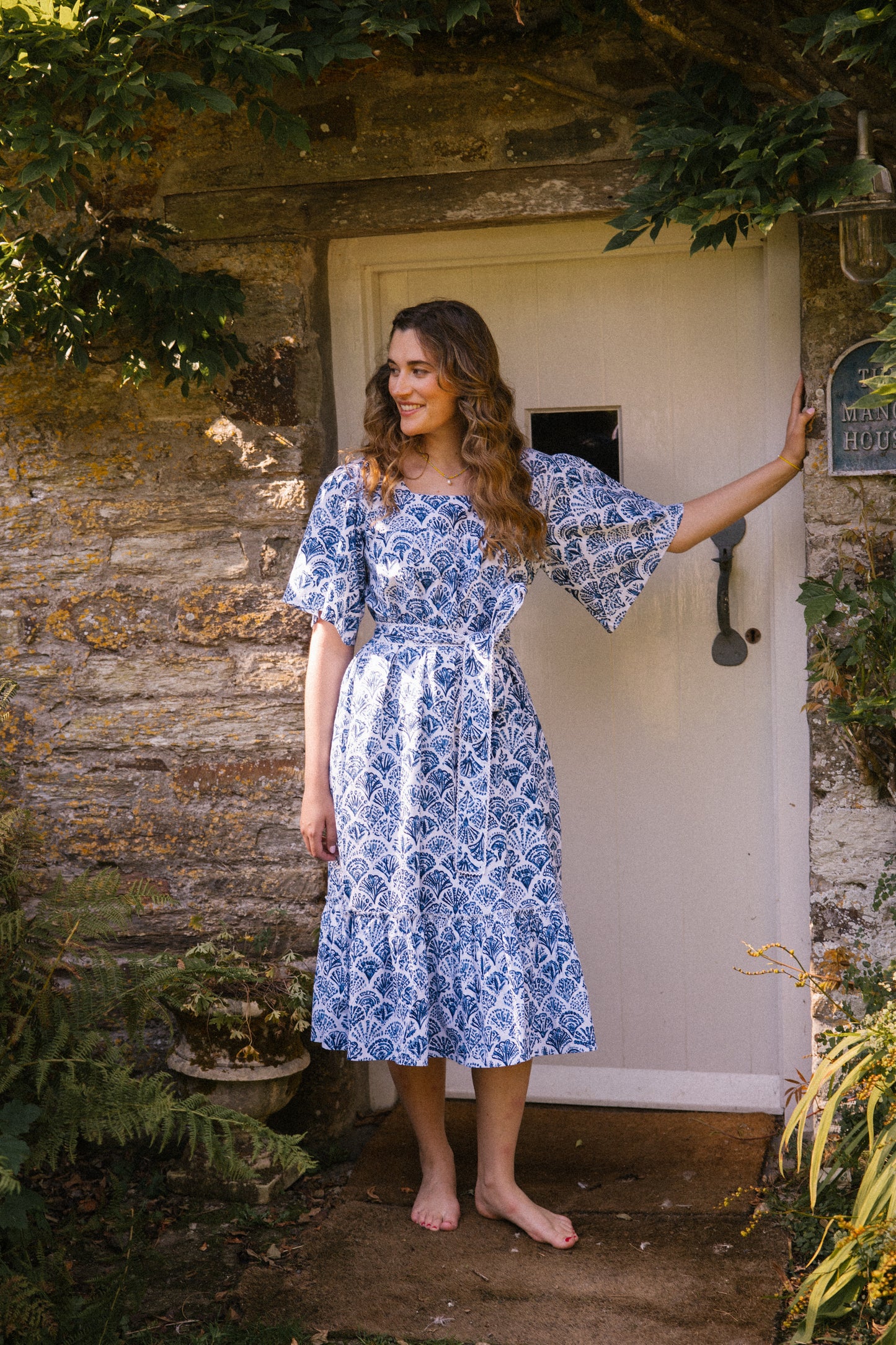 Sea Shell Angie Dress - Blue