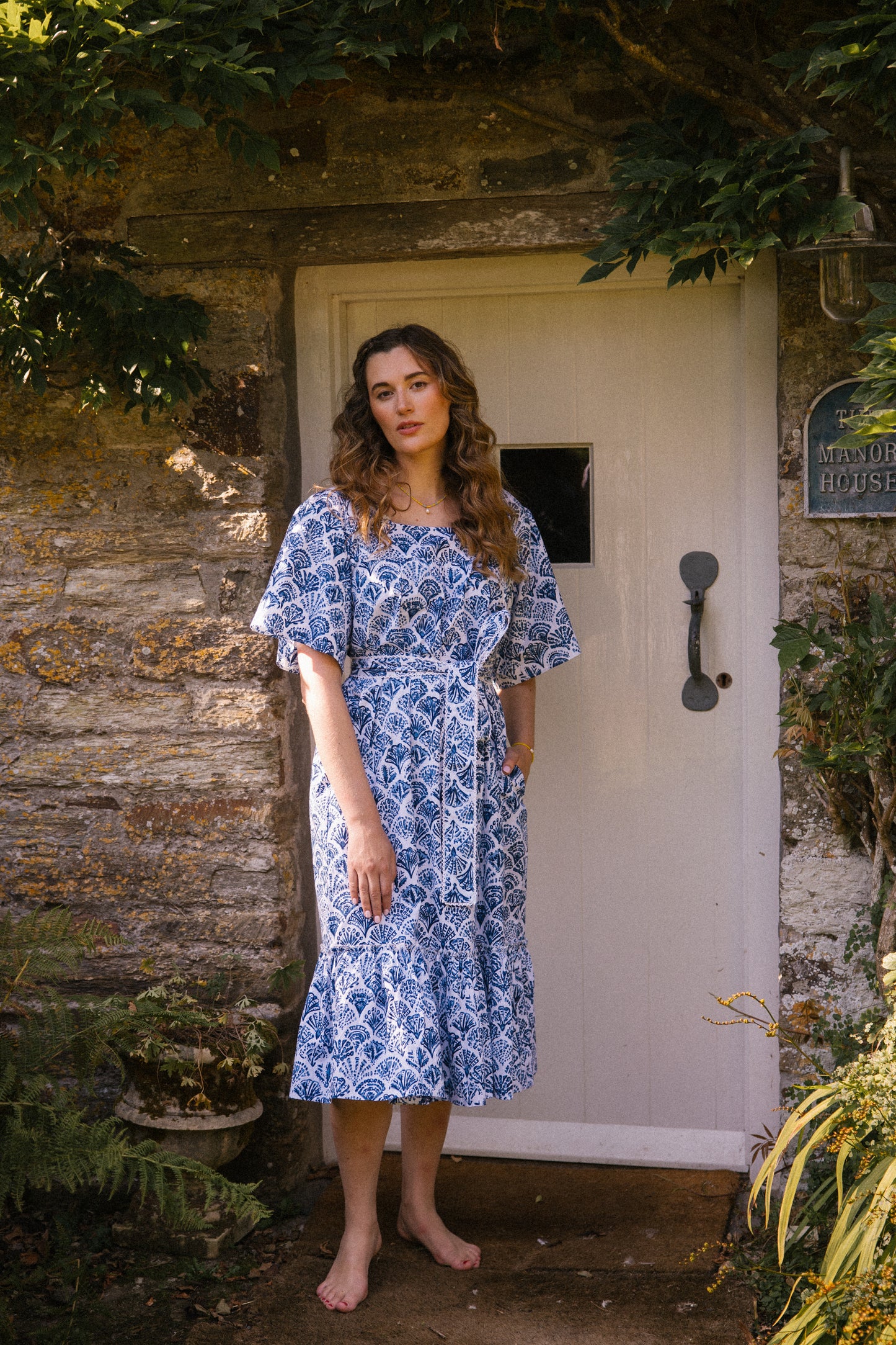 Sea Shell Angie Dress - Blue