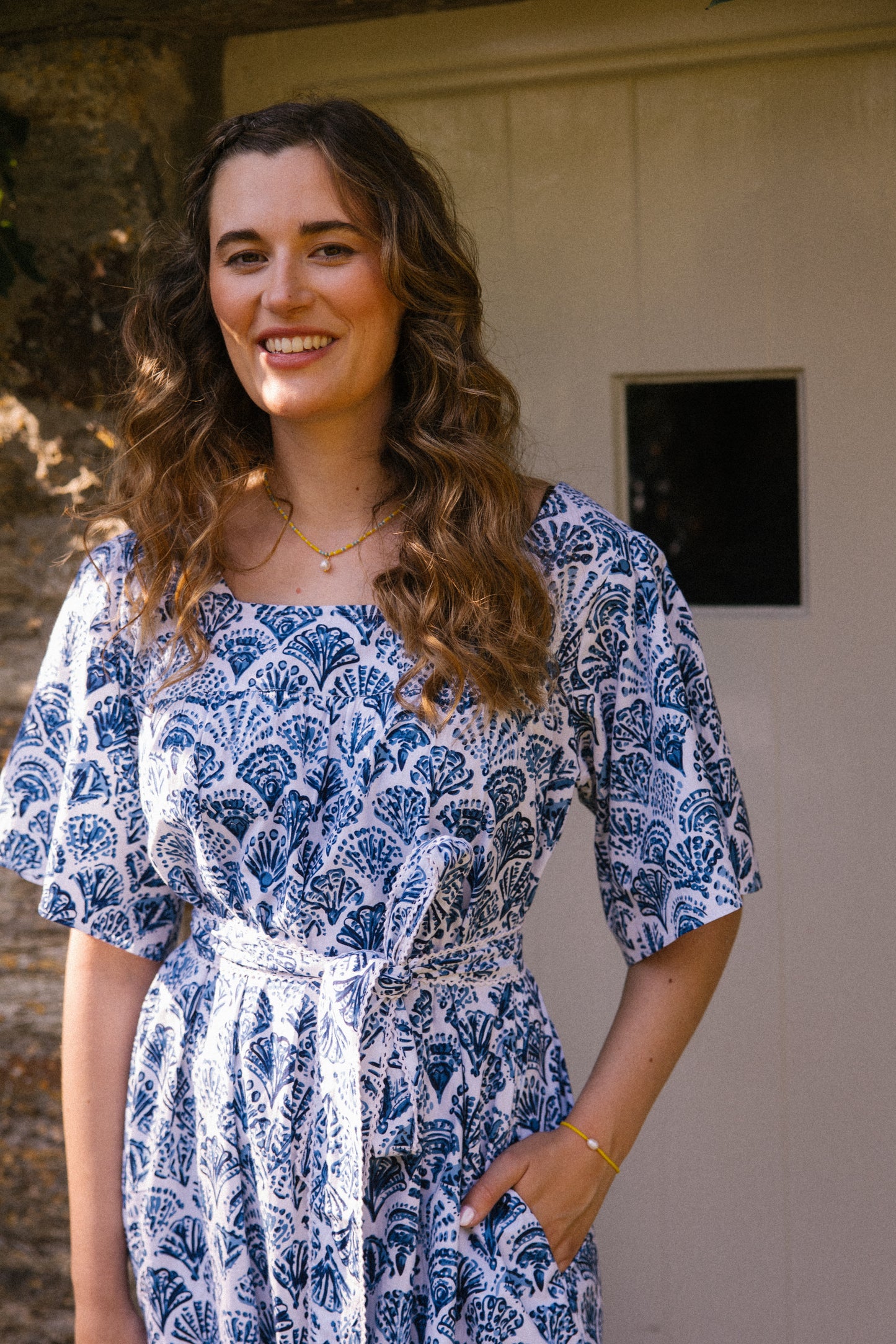 Sea Shell Angie Dress - Blue