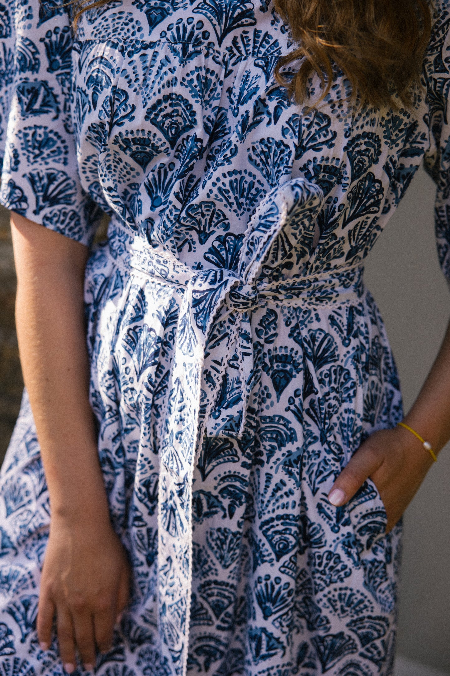 Sea Shell Angie Dress - Blue