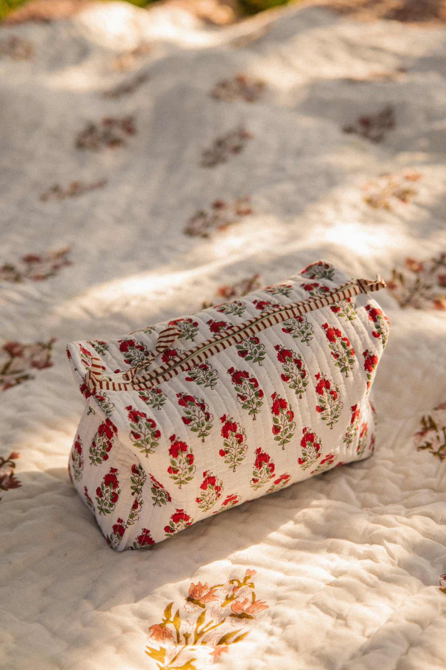 Wash Bag - Red Marigold (AVAILABLE FOR PREORDER )