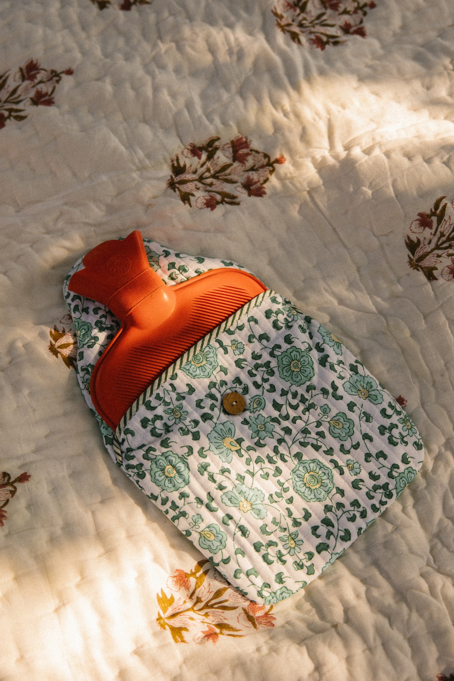 Hot Water Bottle Cover - Petala Green