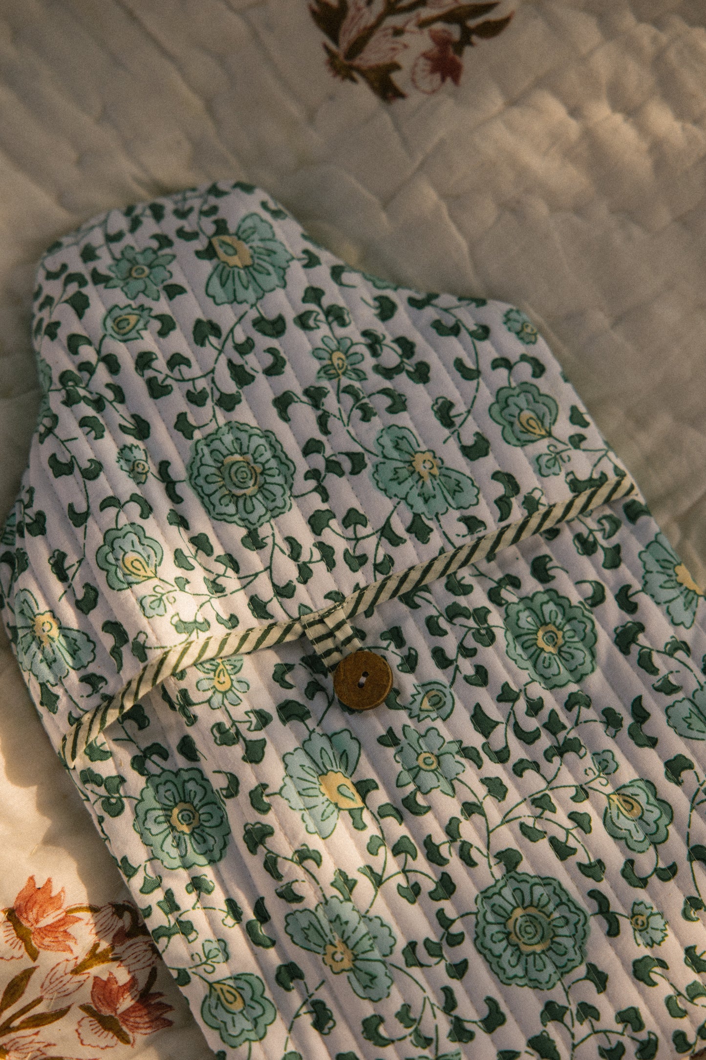 Hot Water Bottle Cover - Petala Green