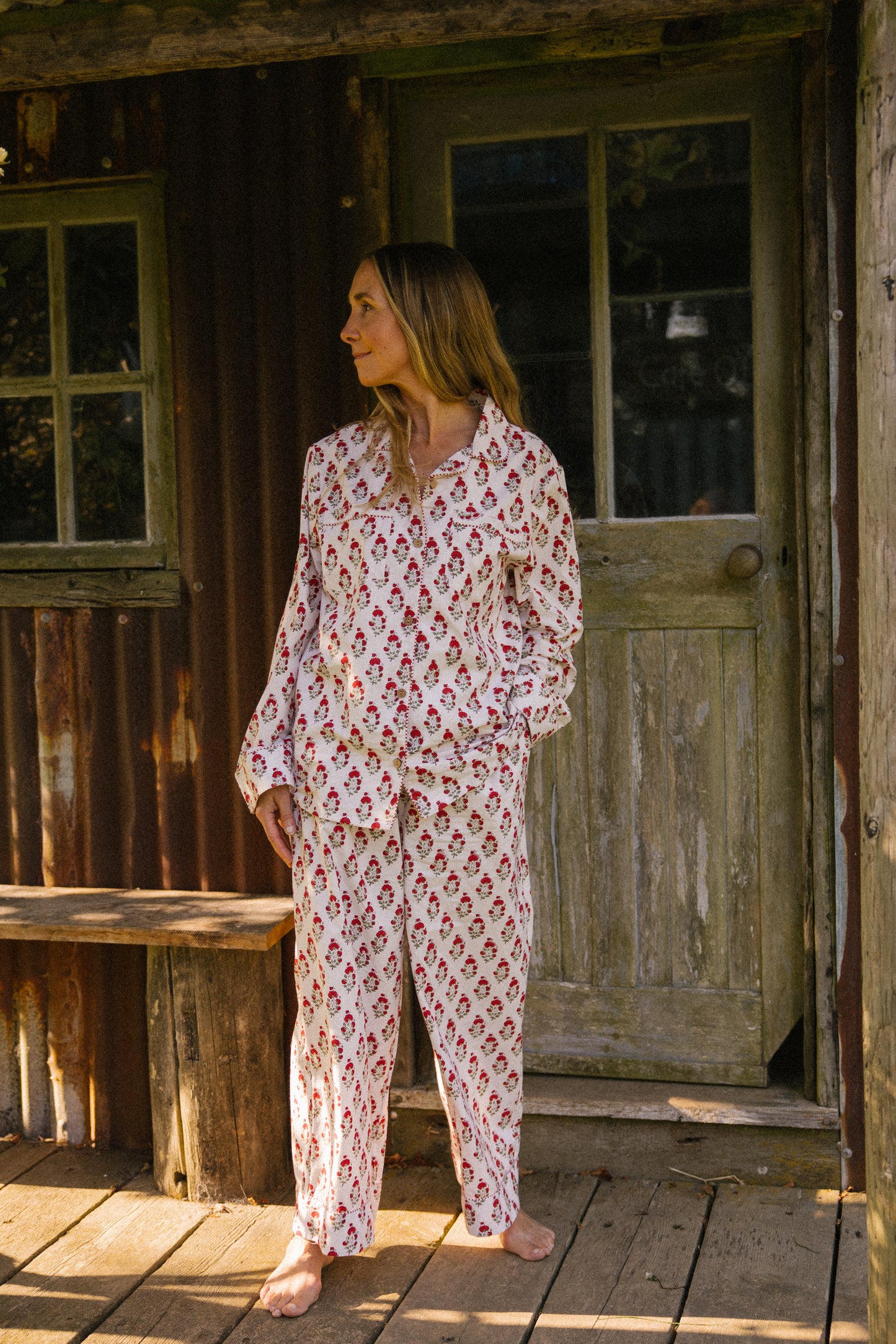 Pyjama Set - Red Marigold (AVAILABLE FOR PREORDER )