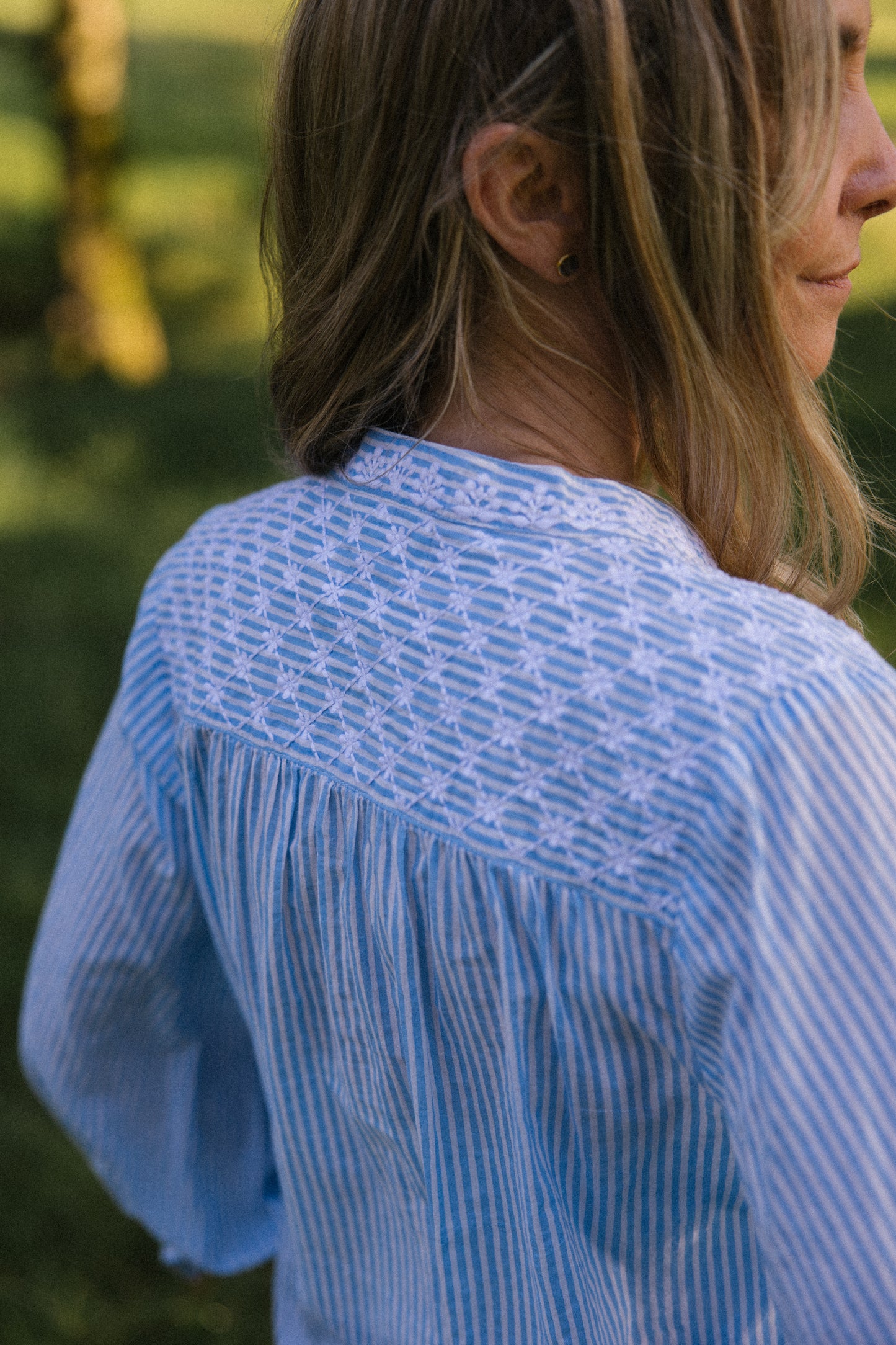 Sitara Stripe Blouse - Blue