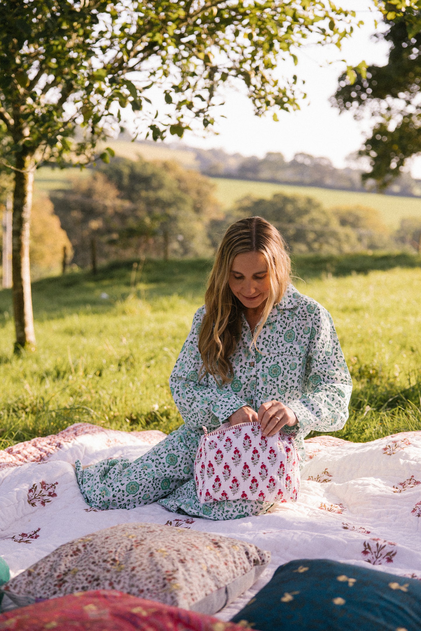 Wash Bag - Red Marigold (AVAILABLE FOR PREORDER )