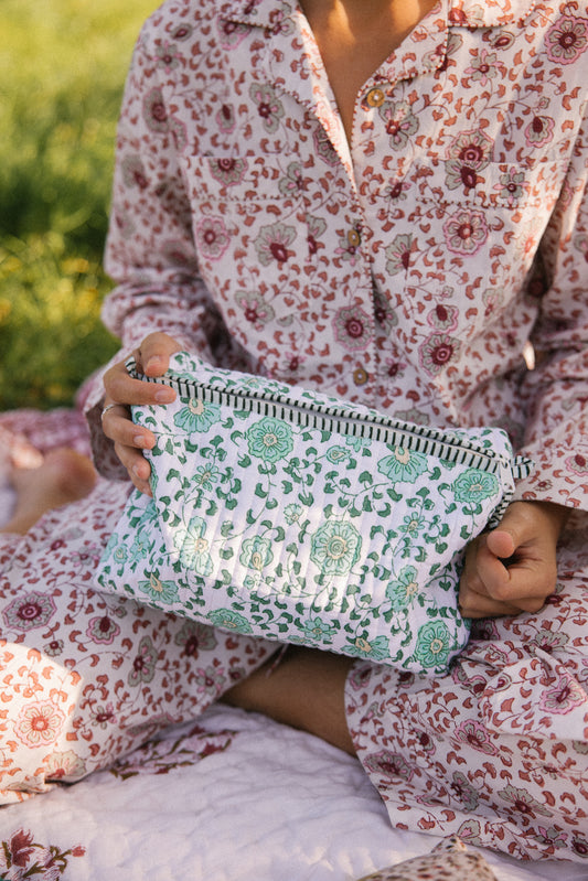 Mona Wash Bag - Petala Green