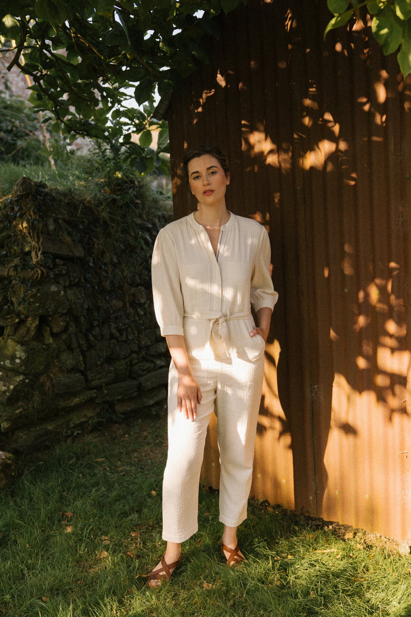 Rosie Jumpsuit -Natural (AVAILABLE FOR PREORDER )