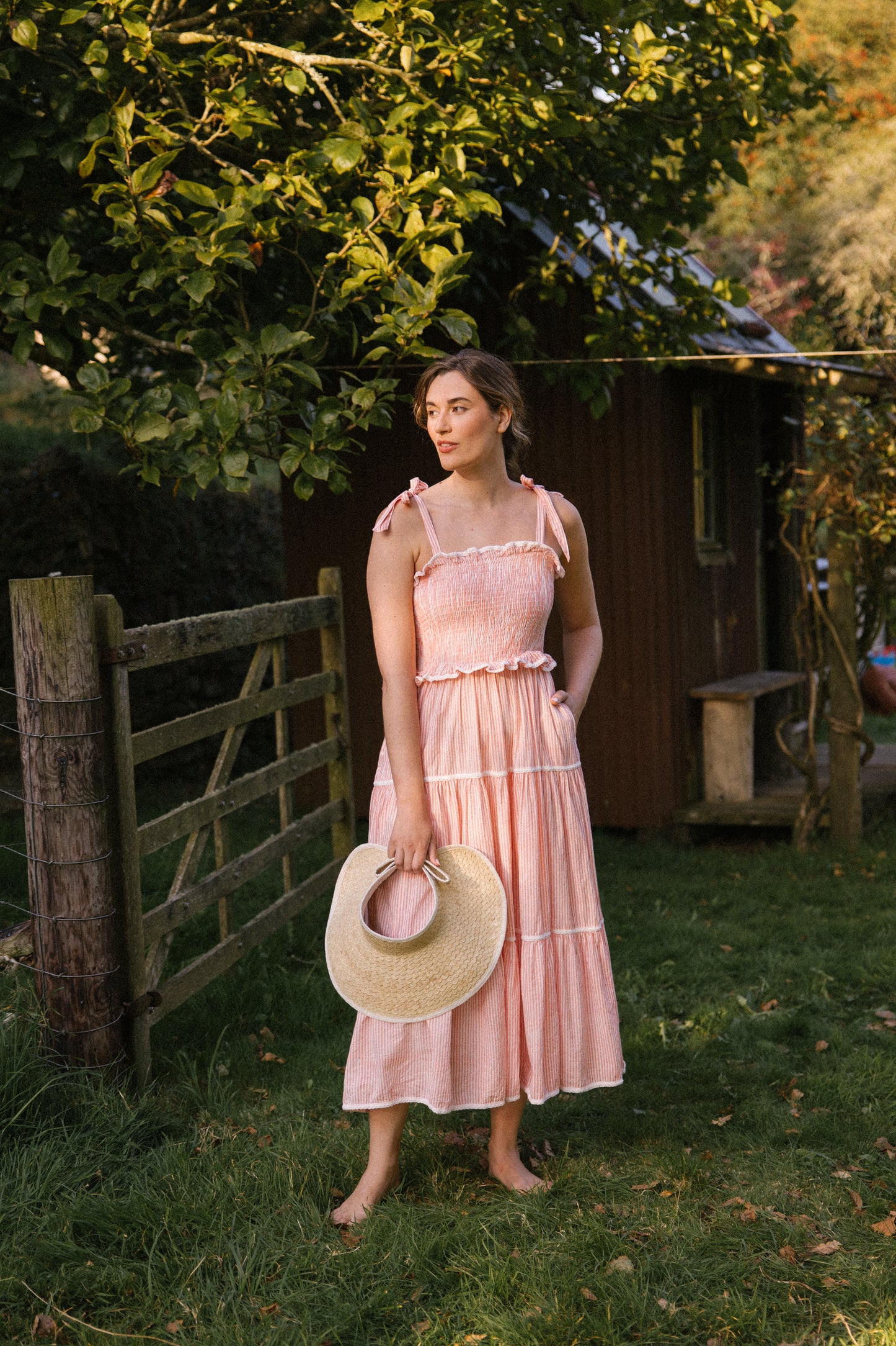 Sitara Stripe Sundress - Blushing Peach