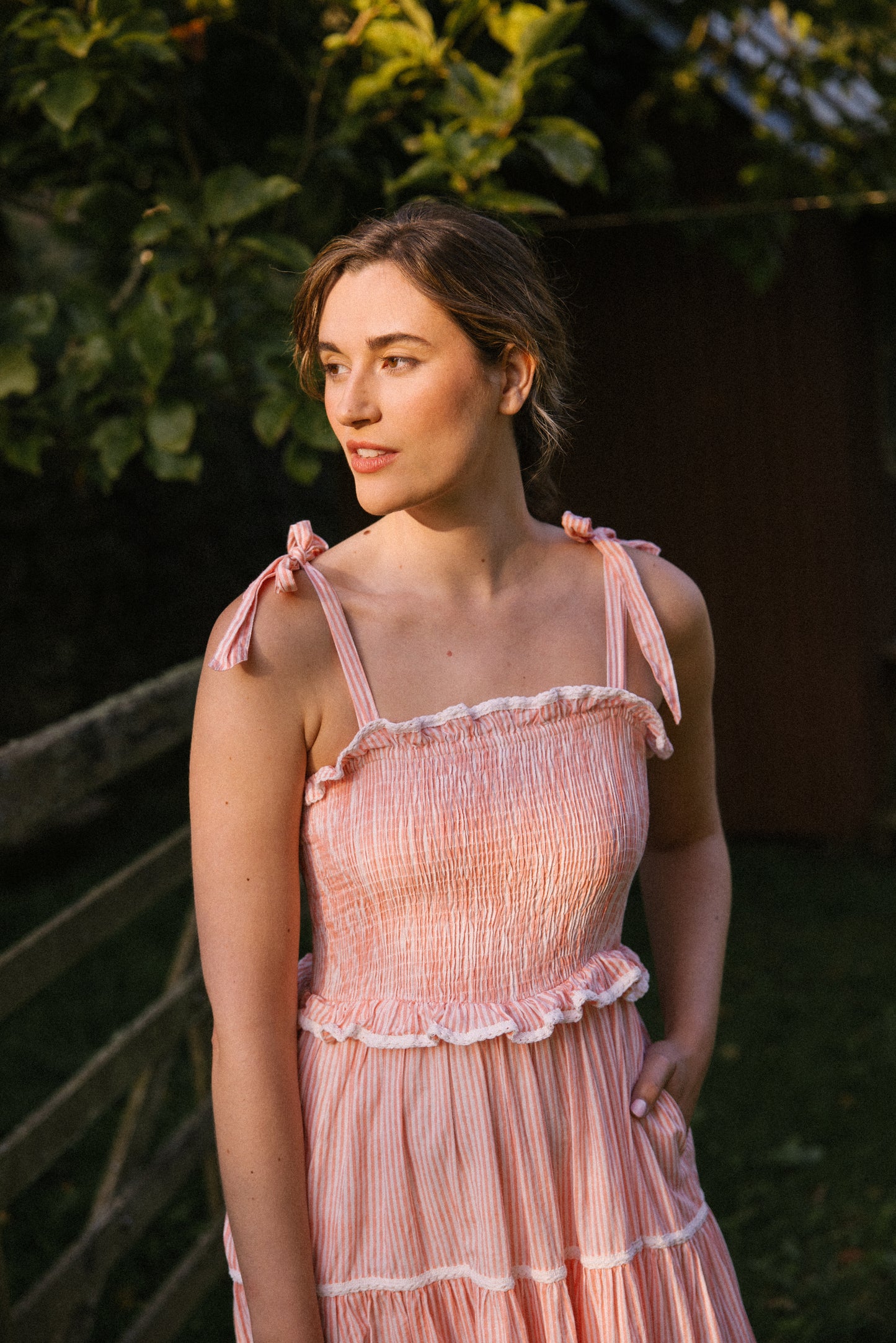 Sitara Stripe Sundress - Blushing Peach