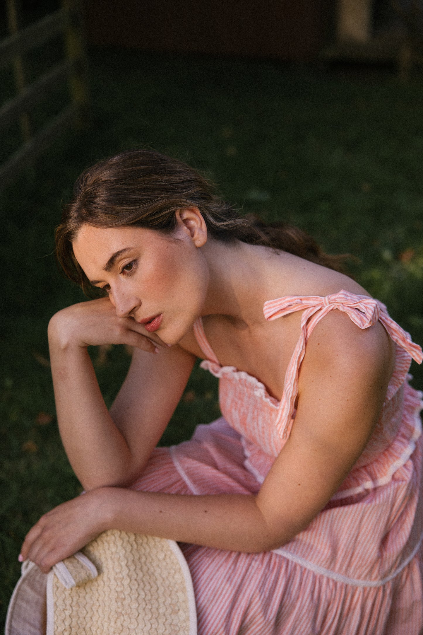 Sitara Stripe Sundress - Blushing Peach